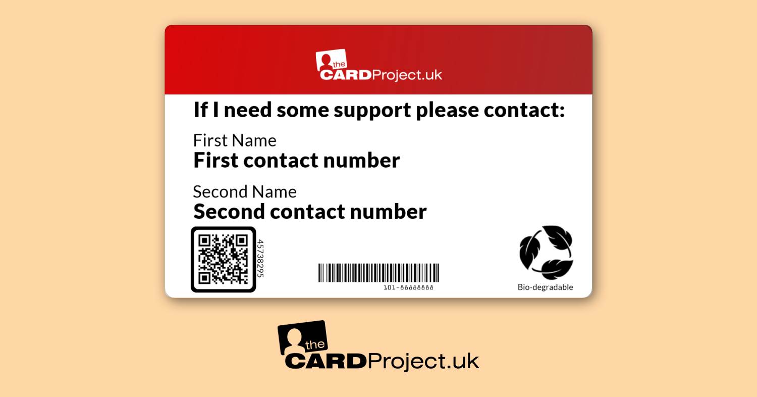 Heart Condition Awareness Photo Medical Card  (REAR)